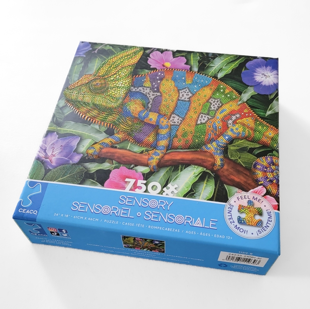 Sensory 750-Piece Colorful Chameleon Puzzle